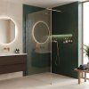 Sprchová zástena Rea Flexi Transparent / Brush Copper 120