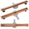Odtokový žľab NEO Slim Pro brushed copper 80
