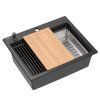 granitový drez KURT 110 WORKSTATION Black