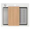 granitový drez KURT 110 WORKSTATION White