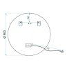 Zrkadlo LED 100cm MMJ BRUSH GOLD