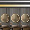 Zrkadlo LED 100cm MMJ BRUSH GOLD