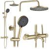 Sprchový set Rea Lungo Stripe Brush Gold