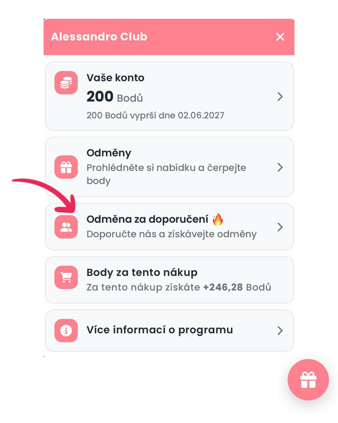 Kde v účtu najdeš svůj odkaz ke sdílení
