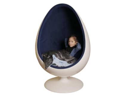 Senzorické křeslo vajíčko modré V 136 cm ∅ 72-96 cm, nosnost 150 kg