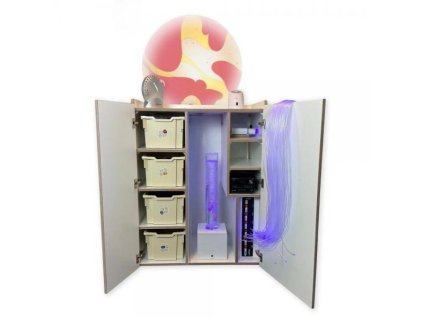 Mobilní senzorický vozík na pomůcky