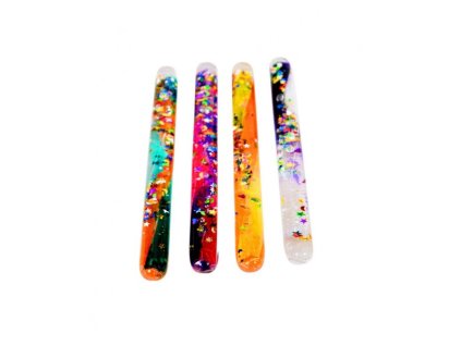 Třpytivé kouzelnické hůlky 12cm - sada 4 ks