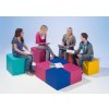 Taburet cuBe - sedák 45cm x V 30-45cm, barvy dle vzorníku (Rozměry kód 1004 sedák 45cm, výška taburetu 45 cm, cena 2.970,- Kč)