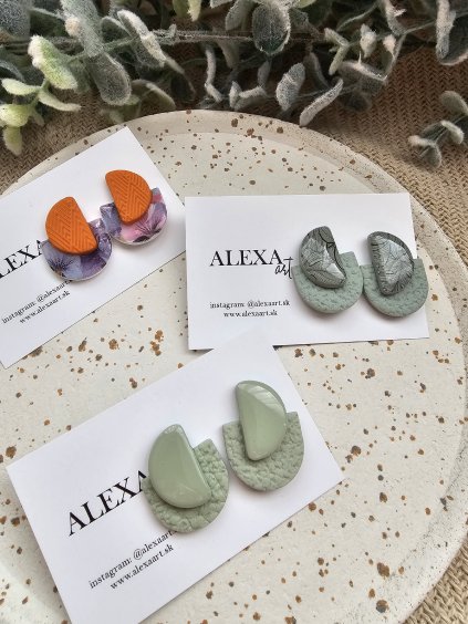 Náušnice z polymérovej hmoty Janina