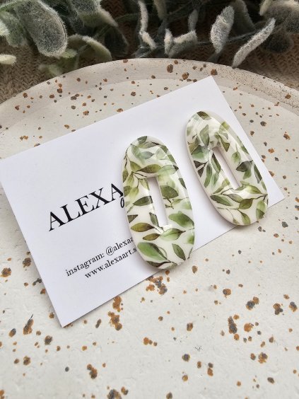 Náušnice z polymérovej hmoty Malvína