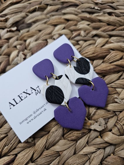 Náušnice z polymérovej hmoty Danae