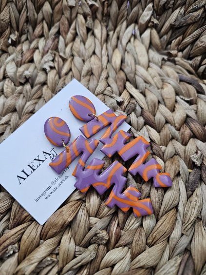 Náušnice z polymérovej hmoty Terese