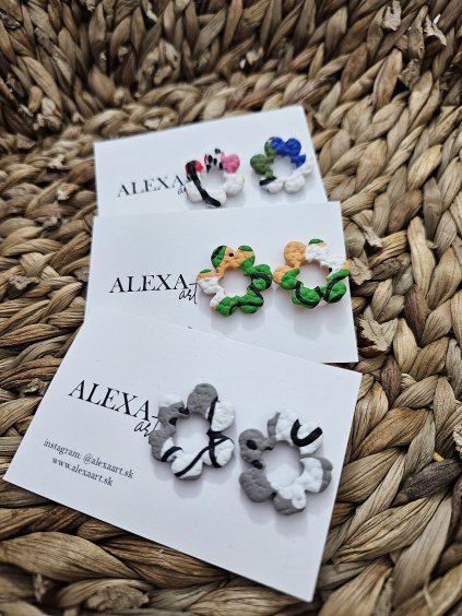 Náušnice z polymérovej hmoty Dafne