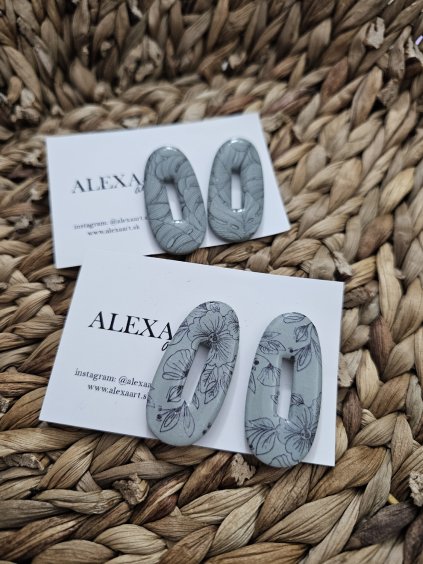 Náušnice z polymérovej hmoty Malvína