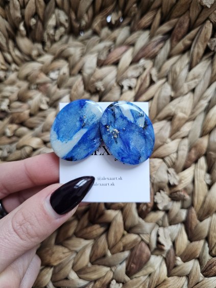 Náušnice z polymérovej hmoty Ovál