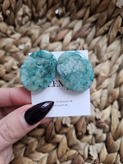 Náušnice z polymérovej hmoty Ovál