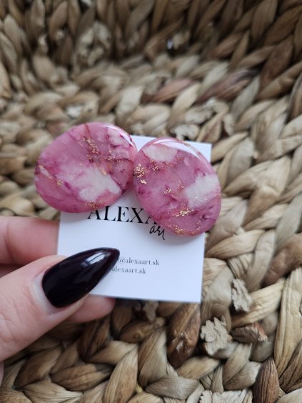 Náušnice z polymérovej hmoty Ovál