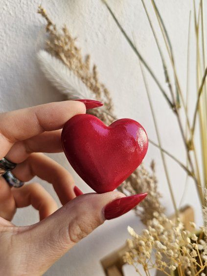 Brošňa Buble heart red