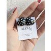 Náušnice z polymérovej hmoty Buble heart black