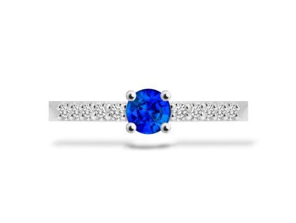 P 014 BDS prsten zlato diamant safir