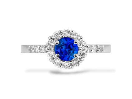 P 020 BDS prsten zlato diamant safir