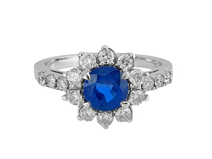 P 031 BDS prsten zlato diamant safir