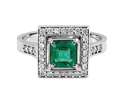 P 106 BDE prsten zlato diamant emerald
