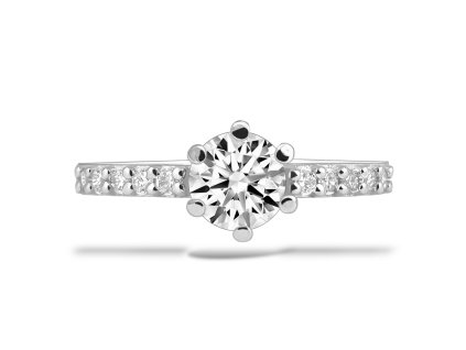P 023 6 BDSB prsten zlato diamant safir bily
