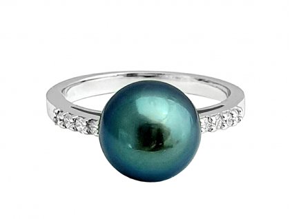 P 036 BDPT prsten zlato diamant perla tahiti