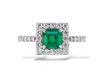 P 044 BDE prsten zlato diamant emerald