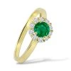 P 026 ZDE prsten zlato diamant emerald