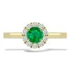 P 026 ZDE prsten zlato diamant emerald