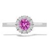 P 026 BDSR prsten zlato diamant safir ruzovy