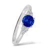 P 033 BDS prsten zlato diamant safir