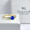 P 033 ZDS prsten zlato diamant safir1