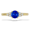 P 033 ZDS prsten zlato diamant safir