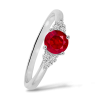P 033 BDR prsten zlato diamant rubin
