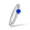 P 014 BDS prsten zlato diamant safiry