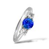 P 025 BDS prsten zlato diamant safir