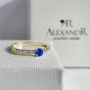 P 014 ZDS prsten zlato diamant safir1