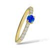 P 014 ZDS prsten zlato diamant safiry