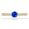 P 014 ZDS prsten zlato diamant safir