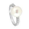 P 036 BDPB prsten zlato diamant perla bílá