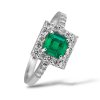 P 044 BDE prsten zlato diamant emerald