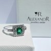 P 044 BDE prsten zlato diamant emerald1