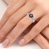 P 041 BDS prsten zlato diamant safir