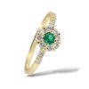 P 043 ZDE prsten zlato diamant smaragd