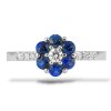P 042 BDS prsten zlato diamant safir