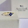P 019 ZDS prsten zlato diamant safir1
