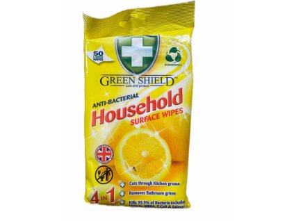 Green Shield antibakteriálne vlhčené obrúsky 50 ks